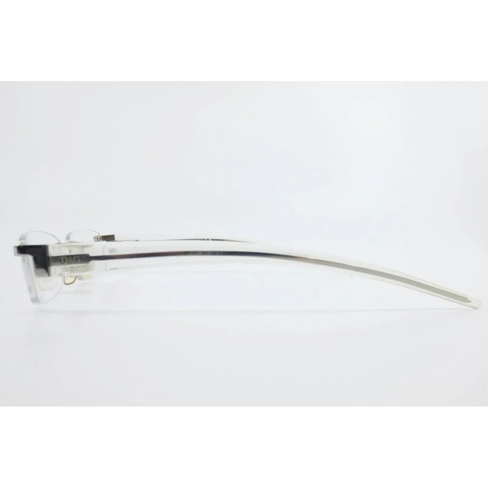 D&G Dolce & Gabbana 4128 H66 Silver Clear Rimless Eyeglasses Frames 51-16-135